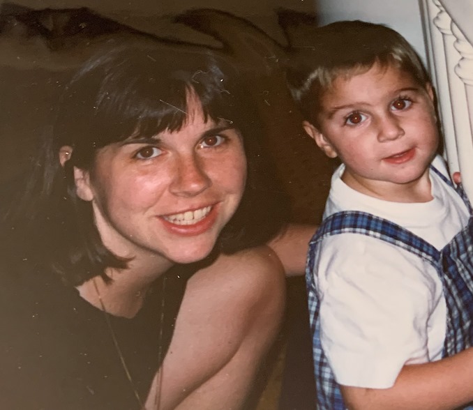 autism in babies. Mary with Lucas as a baby.