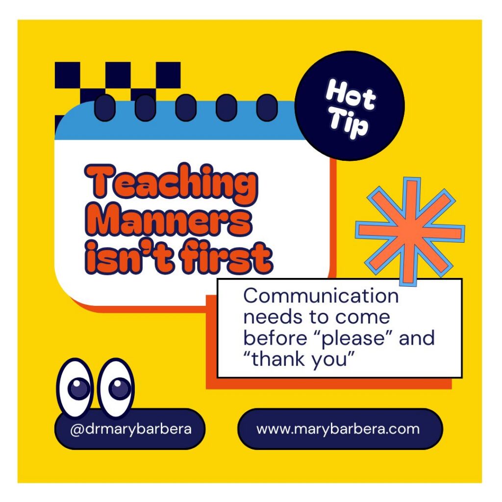 autism and manners. Teaching manners