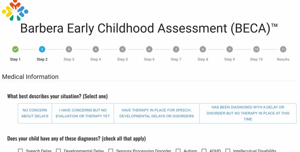 BECA autism assessment. development screener. autism screener.