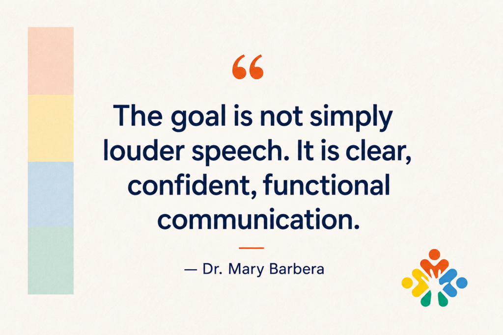 voice volume. talking too quietly.